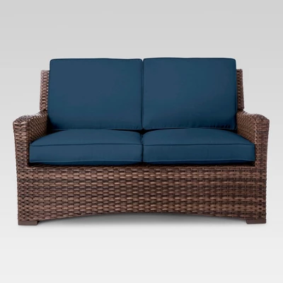 Halsted Wicker Patio Loveseat - Threshold Halsted Wicker Patio Loveseat - Threshold -Outdoor Furniture Store GUEST 015572ac 0574 4d81 a904 e46380cf37f7