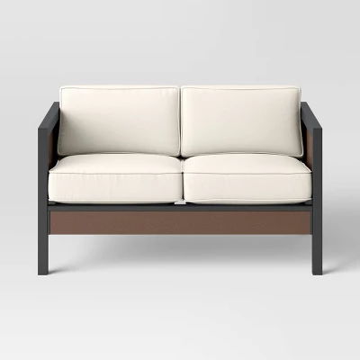 Bryant 2pc Faux Wood Patio Loveseat & Coffee Table - Gray/Natural - Threshold™ Bryant 2pc Faux Wood Patio Loveseat & Coffee Table - Gray/Natural - Threshold™ -Outdoor Furniture Store GUEST 05b58bcc 6055 4060 86c3 573372c6e051