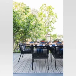 Pattern Stripe Outdoor Rug Blue - Threshold™ -Outdoor Furniture Store GUEST 07fecbf4 2ea7 47c7 a231 02723637f4c0