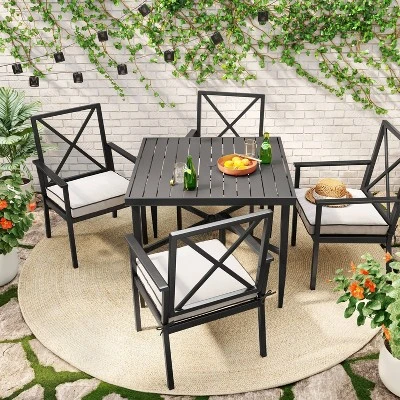 Searsburg Aluminum 4 Person Slat Top Square Patio Dining Table, Outdoor Furniture - Threshold™ Searsburg Aluminum 4 Person Slat Top Square Patio Dining Table, Outdoor Furniture - Threshold™ -Outdoor Furniture Store GUEST 089a9d05 5abe 445d ab24 4e51570ecea0