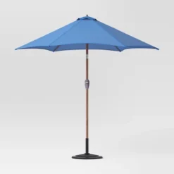 9'x9' Market Patio Umbrella - Light Wood Pole - Threshold™ 17 9'x9' Market Patio Umbrella - Light Wood Pole - Threshold™ -Outdoor Furniture Store GUEST 0a06f70c 7dde 4a88 9f3e 1163305f597b