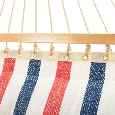 11.5' Pillowtop Outdoor Fabric Hammock Twill Stripe Red/Blue/White - Threshold™ 11.5' Pillowtop Outdoor Fabric Hammock Twill Stripe Red/Blue/White - Threshold™ -Outdoor Furniture Store GUEST 182ac0b2 2cd1 4562 bc80 85fc95683f42