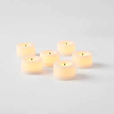 6pk LED Tealight Flameless Black Wick Candle Cream - Threshold™ 6pk LED Tealight Flameless Black Wick Candle Cream - Threshold™ -Outdoor Furniture Store GUEST 1c575455 0466 4892 bcef d57af4a3b66c