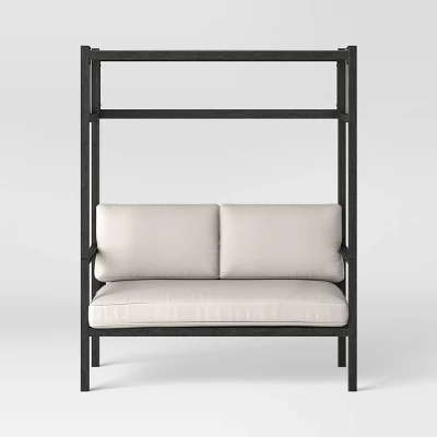 Ryegate 2pc 4' Mini Patio Daybed with Ottoman Weathered Teak - Threshold™ Ryegate 2pc 4' Mini Patio Daybed With Ottoman Weathered Teak - Threshold™ -Outdoor Furniture Store GUEST 21a748c0 b63f 40d1 bcbd 1159f522c39f