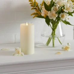 Outdoor Furniture Store 15 3" X 6" Pillar Candle Cream - Threshold™