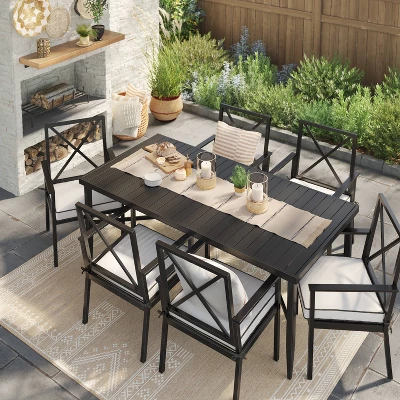 2pc Searsburg Aluminum Outdoor Patio Dining Chairs Arm Chairs Black - Threshold™ 2pc Searsburg Aluminum Outdoor Patio Dining Chairs Arm Chairs Black - Threshold™ -Outdoor Furniture Store GUEST 2bc7f925 f26d 47f8 aa71 d39cc9460e60 1