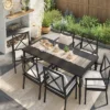 Searsburg Aluminum 6 Person Rectangle Slat Top Patio Dining Table, Outdoor Furniture - Black - Threshold™ -Outdoor Furniture Store GUEST 2bc7f925 f26d 47f8 aa71 d39cc9460e60