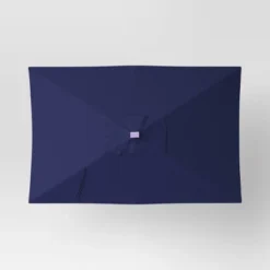 10'x6' Rectangular Solar Market Patio Umbrella - Black Pole - Threshold™ -Outdoor Furniture Store GUEST 31db9e17 287c 4007 8a15 61e63344f823