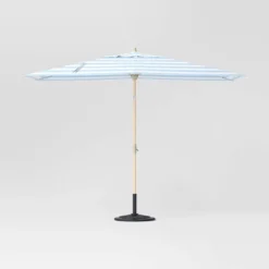 10'x6' Rectangular Market Patio Umbrella - Light Wood Pole - Threshold™ -Outdoor Furniture Store GUEST 32690235 0262 4e06 8d28 3c6fb1c2c51a