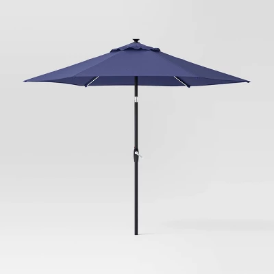 9'x9' Market Solar Patio Umbrella - Black Pole - Threshold™ 9'x9' Market Solar Patio Umbrella - Black Pole - Threshold™ -Outdoor Furniture Store GUEST 32b05271 3989 44d4 89e6 f7888005452b