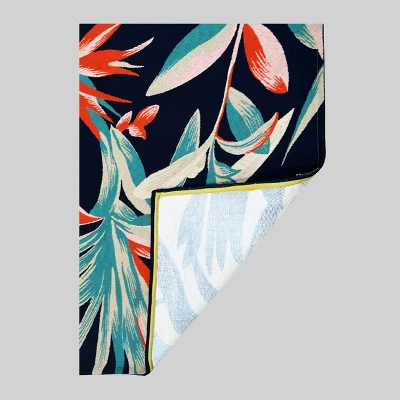 5' x 7' Jungle Tropical Outdoor Rug Navy/Coral - Threshold™ 5' X 7' Jungle Tropical Outdoor Rug Navy/Coral - Threshold™ -Outdoor Furniture Store GUEST 36111413 8f75 4394 aa9d 0e598443e165