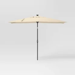 10'x6' Rectangular Solar Market Patio Umbrella - Black Pole - Threshold™ -Outdoor Furniture Store GUEST 3768e98b 7e0c 4ee3 9a11 4eb37b55a350