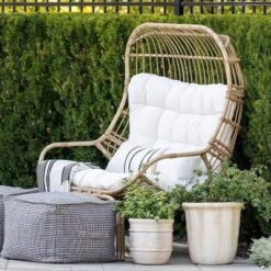 Wicker & Metal Outdoor Patio Chair, Egg Chair Natural - Threshold™ Designed With Studio McGee -Outdoor Furniture Store GUEST 43d39af8 5fec 4d59 8397 add61bd8f0c8