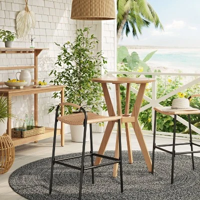 Popperton 2pk Arched Wicker Bar Height Patio Chairs, Outdoor Furniture - Black - Threshold™ designed with Studio McGee Popperton 2pk Arched Wicker Bar Height Patio Chairs, Outdoor Furniture - Black - Threshold™ Designed With Studio McGee -Outdoor Furniture Store GUEST 4dd93d33 71fd 4d3f b85c 1a852291b777