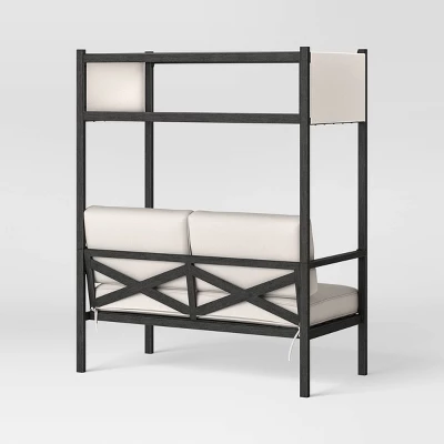 Ryegate 2pc 4' Mini Patio Daybed with Ottoman Weathered Teak - Threshold™ Ryegate 2pc 4' Mini Patio Daybed With Ottoman Weathered Teak - Threshold™ -Outdoor Furniture Store GUEST 52a56e94 f01a 4e67 98c5 74cb41f35e91