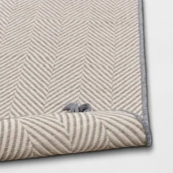 5' X 7' Herringbone Outdoor Rug Ivory/Cashmere Gray - Threshold™ Designed With Studio McGee -Outdoor Furniture Store GUEST 557b60d7 6a54 41fa a341 881c14c0a970