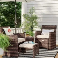 Halsted 5pc Wicker Small Space Patio Furniture Set - Threshold™ -Outdoor Furniture Store GUEST 5b71274d a892 473e 8f50 3fb3df26fbd6