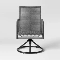 2pc Granby Padded Wicker Outdoor Patio Dining Chairs Swivel Chairs Gray - Threshold™ -Outdoor Furniture Store GUEST 5ceab08c a6c7 44da afd8 4c3be5f0b3bc