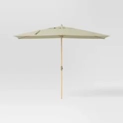 10'x6' Rectangular Market Patio Umbrella - Light Wood Pole - Threshold™ -Outdoor Furniture Store GUEST 5fb33983 be50 4af3 8602 ec3479445938