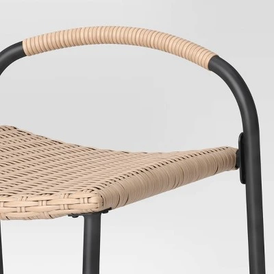 Popperton 2pk Arched Wicker Bar Height Patio Chairs, Outdoor Furniture - Black - Threshold™ designed with Studio McGee Popperton 2pk Arched Wicker Bar Height Patio Chairs, Outdoor Furniture - Black - Threshold™ Designed With Studio McGee -Outdoor Furniture Store GUEST 6461d5e1 cebd 4a43 a1ce 3951045fe009