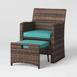 Halsted 5pc Wicker Small Space Patio Furniture Set - Threshold™ -Outdoor Furniture Store GUEST 6c98a51f 7020 4c1a ae2d db726576d1ba