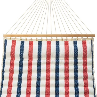 11.5' Pillowtop Outdoor Fabric Hammock Twill Stripe Red/Blue/White - Threshold™ 11.5' Pillowtop Outdoor Fabric Hammock Twill Stripe Red/Blue/White - Threshold™ -Outdoor Furniture Store GUEST 6e127564 f668 422c b6f9 1ab343550544