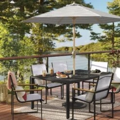 Outdoor Furniture Store 39 Outlined Geo Pattern Outdoor Rug Neutral - Threshold™