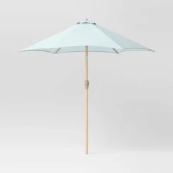 9'x9' Market Patio Umbrella - Light Wood Pole - Threshold™ 8 9'x9' Market Patio Umbrella - Light Wood Pole - Threshold™ -Outdoor Furniture Store GUEST 6f6208b7 69b3 4860 8b1c 0efc735fa205