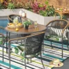 7'x10' Textural Stripe Rectangular Woven Outdoor Area Rug Light Green - Threshold™ -Outdoor Furniture Store GUEST 6fe3ac80 29b6 4bb0 8d1b 2520875380fc