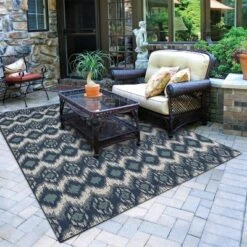 Ikat Outdoor Rug Blue - Threshold™ -Outdoor Furniture Store GUEST 7cefe464 7467 4e8c b89d c8028604630b