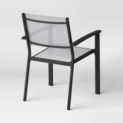 2pc Ryegate Weathered Teak Sling Outdoor Patio Dining Chairs Arm Chairs Gray - Threshold™ -Outdoor Furniture Store GUEST 84955e75 3ec0 44c5 927e db67c16c3cae