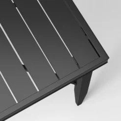 Searsburg Aluminum 6 Person Rectangle Slat Top Patio Dining Table, Outdoor Furniture - Black - Threshold™ -Outdoor Furniture Store GUEST 85538e8e 4b99 48fb 8c4d d2d92c84f0fb