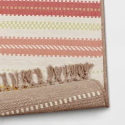 5'x7' Textural Stripe Rectangular Woven Outdoor Area Rug Light Pink - Threshold™ 3 5'x7' Textural Stripe Rectangular Woven Outdoor Area Rug Light Pink - Threshold™ -Outdoor Furniture Store GUEST 8cfd2fd5 5bd5 4e16 9c2a c386fdabfe2f 1