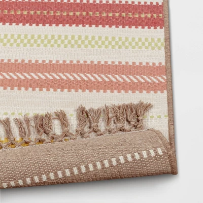 5'x7' Textural Stripe Rectangular Woven Outdoor Area Rug Light Pink - Threshold™ 5'x7' Textural Stripe Rectangular Woven Outdoor Area Rug Light Pink - Threshold™ -Outdoor Furniture Store GUEST 8cfd2fd5 5bd5 4e16 9c2a c386fdabfe2f 1