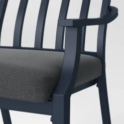 2pc Fairmont Stationary Outdoor Patio Dining Chairs Arm Chairs Black - Threshold™ -Outdoor Furniture Store GUEST 93b3d878 5c10 4c28 a687 063fbcfa7688