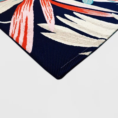 5' x 7' Jungle Tropical Outdoor Rug Navy/Coral - Threshold™ 5' X 7' Jungle Tropical Outdoor Rug Navy/Coral - Threshold™ -Outdoor Furniture Store GUEST 9d9520ce 603f 48fb 8b03 e905e2d79c0a