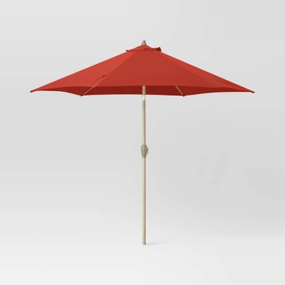 9'x9' Market Patio Umbrella - Light Wood Pole - Threshold™ 9'x9' Market Patio Umbrella - Light Wood Pole - Threshold™ -Outdoor Furniture Store GUEST 9db5dec2 e939 4b4f 952d 58f53d61f0ef