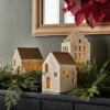 3pc Ceramic House LED Tea Light Holder Set - Threshold™ Designed With Studio McGee -Outdoor Furniture Store GUEST 9ecdefa9 52d0 4069 8aae 2cb98051649a
