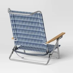 5 Position Beach Chair With Aluminum Frame & Wood Arms - Threshold™ 4 5 Position Beach Chair With Aluminum Frame & Wood Arms - Threshold™ -Outdoor Furniture Store GUEST a2ecffc2 8298 48e2 9451 f769ebfbd8ba