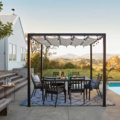 Fairmont Rectangle Steel Patio Dining Table, Outdoor Furniture - Black - Threshold™ -Outdoor Furniture Store GUEST a8a8b032 4105 410f b9f9 776d31aac4c1