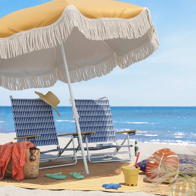 5 Position Beach Chair with Aluminum Frame & Wood Arms - Threshold™ 5 Position Beach Chair With Aluminum Frame & Wood Arms - Threshold™ -Outdoor Furniture Store GUEST a8c1244a 082e 4699 99c4 37f8e32445cb