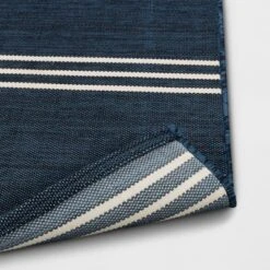 4' X 6' Outdoor Rug Stripe Navy - Threshold™ -Outdoor Furniture Store GUEST ab19d517 23bc 45b4 8cc5 5b8a54d84e93