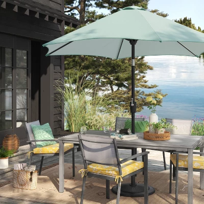 9'x9' Market Patio Umbrella - Black Pole - Threshold™ 9'x9' Market Patio Umbrella - Black Pole - Threshold™ -Outdoor Furniture Store GUEST afd81ecd 1fe3 49ef 88a5 acefec68cb8e