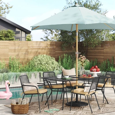 9'x9' Market Patio Umbrella - Light Wood Pole - Threshold™ 9'x9' Market Patio Umbrella - Light Wood Pole - Threshold™ -Outdoor Furniture Store GUEST b0e4b222 5124 47b9 a4f1 81675e5acdfd