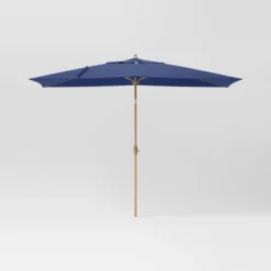 10'x6' Rectangular Market Patio Umbrella - Light Wood Pole - Threshold™ -Outdoor Furniture Store GUEST b8c26b10 00c5 4915 be62 3be6d312aa36