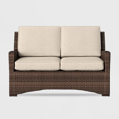 Halsted Wicker Patio Loveseat - Threshold Halsted Wicker Patio Loveseat - Threshold -Outdoor Furniture Store GUEST c10eda52 f2ba 4abd b5cc 50b37118c7ba