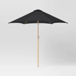 9'x9' Market Patio Umbrella - Light Wood Pole - Threshold™ 9 9'x9' Market Patio Umbrella - Light Wood Pole - Threshold™ -Outdoor Furniture Store GUEST c4c0bbb8 c405 41bf b52a c8a0a08399af