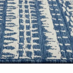 Outdoor Furniture Store 27 7' X 10' Outdoor Rug Striped Fringe Blue - Threshold™