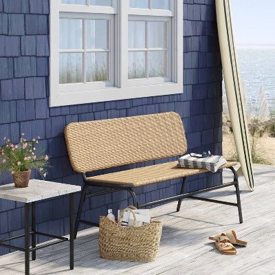 Popperton Arched Wicker Bench - Black - Threshold™ designed with Studio McGee Popperton Arched Wicker Bench - Black - Threshold™ Designed With Studio McGee -Outdoor Furniture Store GUEST cacbff98 dff1 45e9 a8bc 063f002545f0
