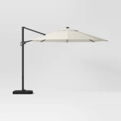 11'x11' Offset Solar Patio Umbrella - Black Pole - Threshold™ -Outdoor Furniture Store GUEST cf582cf1 085e 4b0f af3c 1c135f37dcb8
